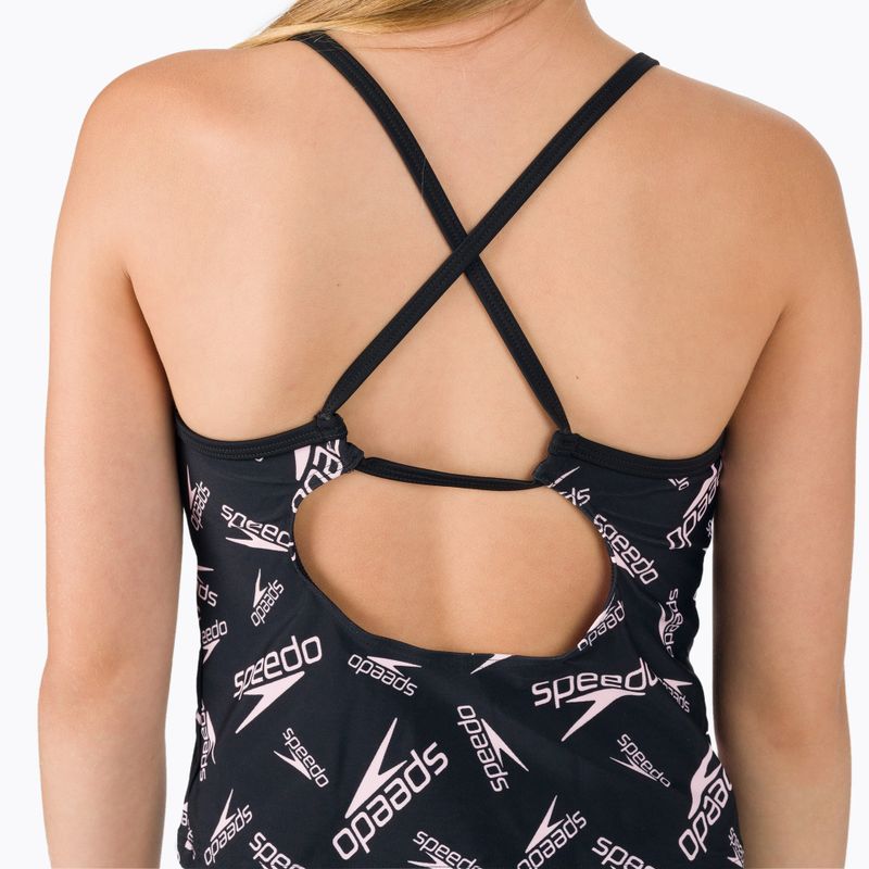 Speedo Printed Tie-Back Children's Two-Piece Tankini Black 68-12380F390 8