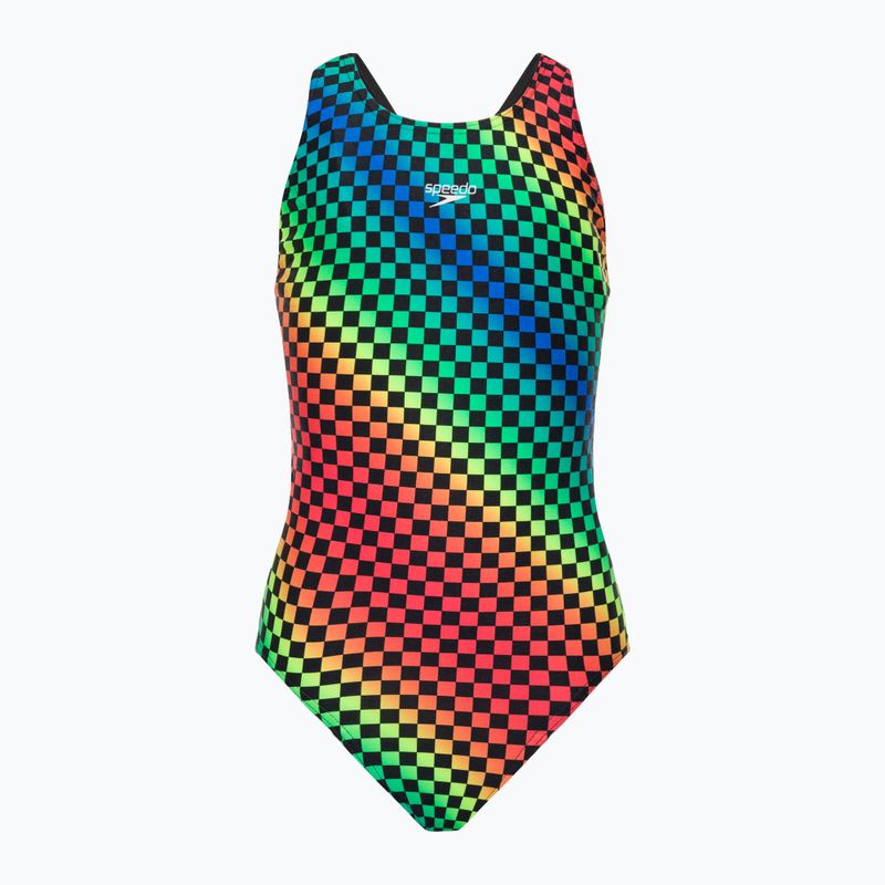 Speedo Allover Leaderback children's one-piece swimsuit colour 68-12377F372