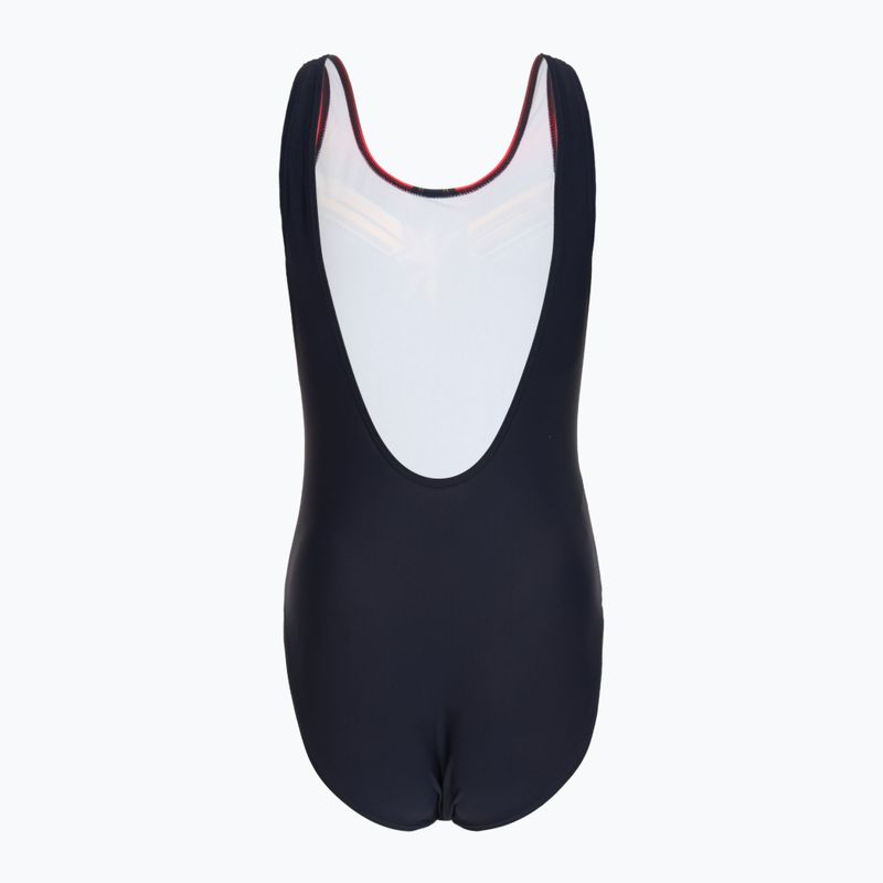Speedo women's one-piece swimsuit Digital Placement U-Back blue/red 2