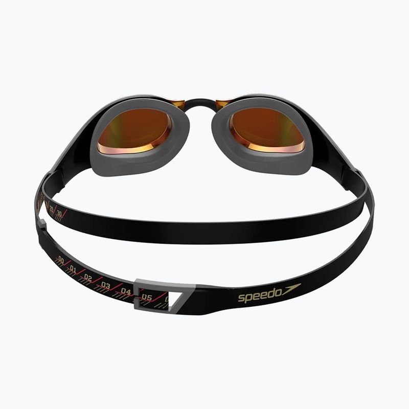 Speedo Fastskin Pure Focus Mirror swim goggles black/cool grey/fire gold 68-11778A260 8