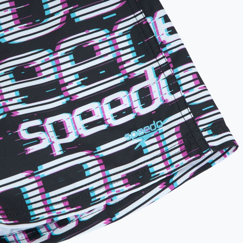 Speedo children's swim shorts Printed 13" logo black / white / diva 3