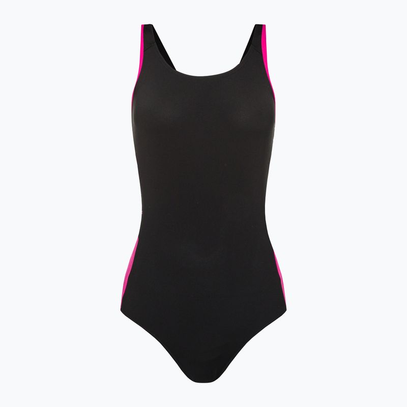 Speedo Boom Logo Splice Muscleback women's one-piece swimsuit B344 black 12900B344