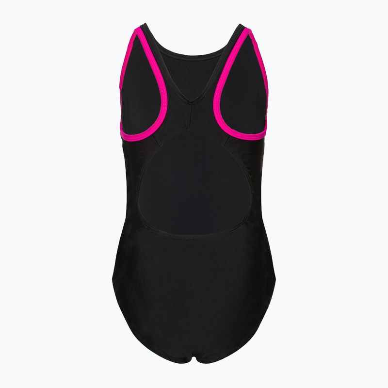 Speedo Boom Logo Splice Muscleback children's one-piece swimsuit B344 black 12859B344 2