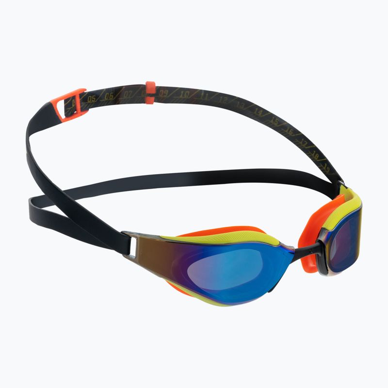 Speedo Fastskin Hyper Elite Mirror Junior black/salso/atomic lime/sapphire children's swimming goggles 68-12821G797