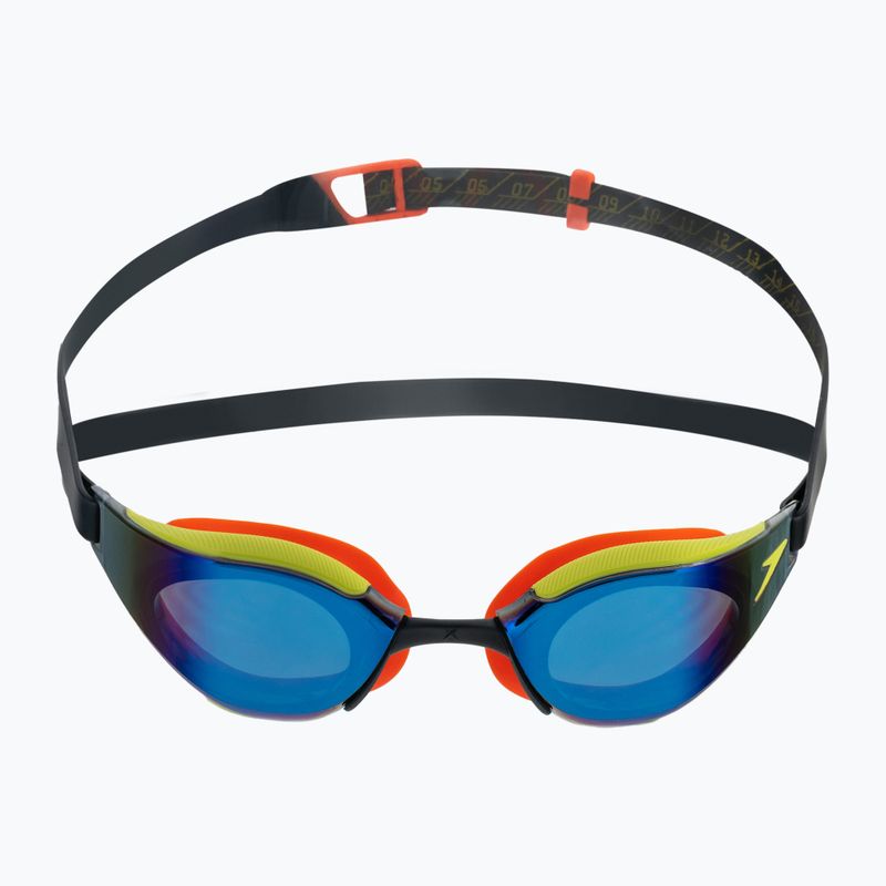 Speedo Fastskin Hyper Elite Mirror Junior black/salso/atomic lime/sapphire children's swimming goggles 68-12821G797 2