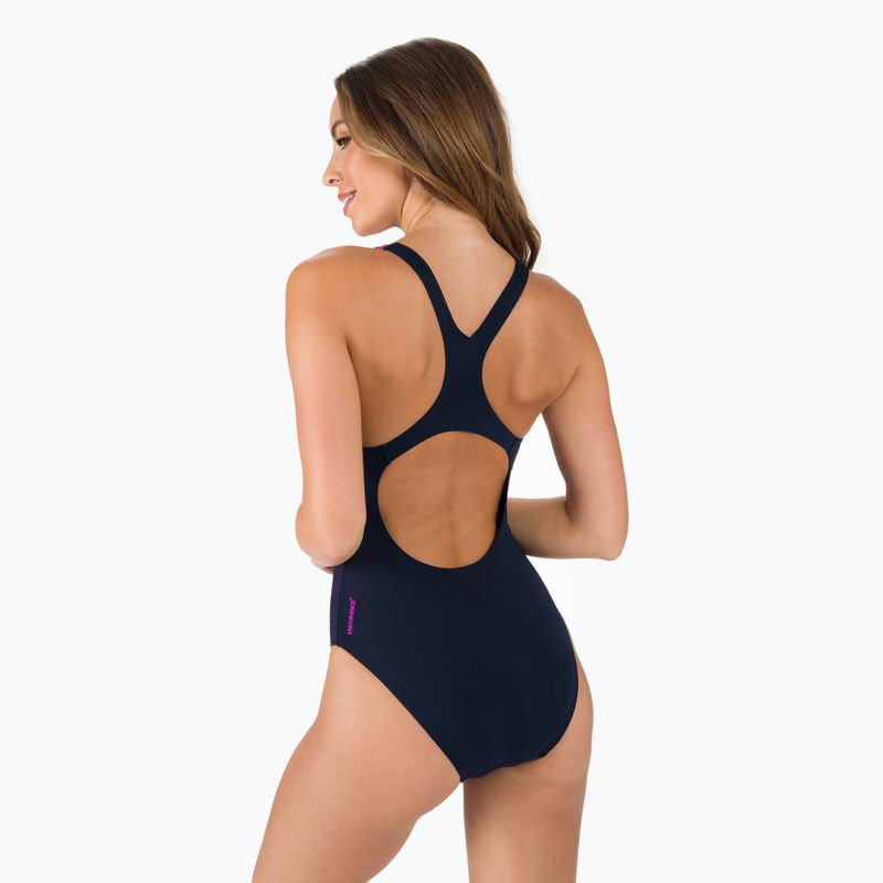 Speedo Digital Placement Medalist women's one-piece swimsuit navy blue and purple 68-12199G701 6