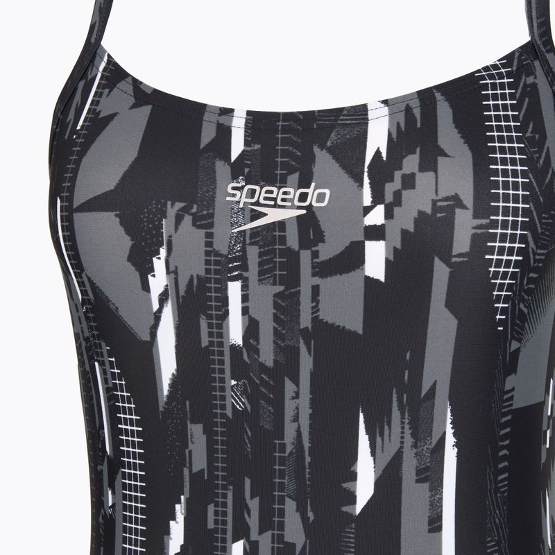 Speedo women's one-piece swimsuit Allover Rippleback black 3