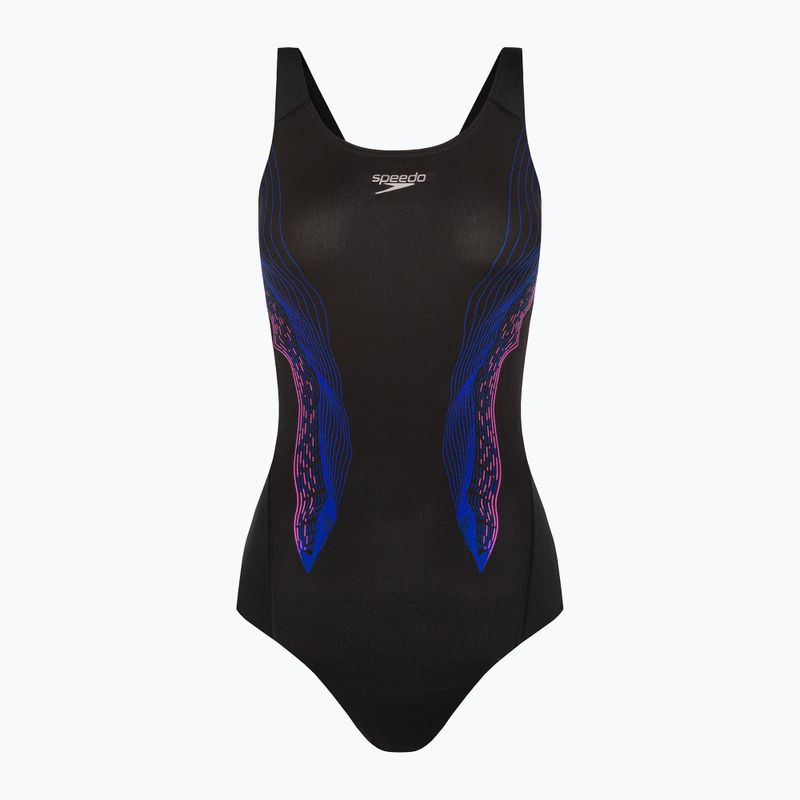 Speedo Placement Recordbreaker women's one-piece swimsuit black 68-09015G634