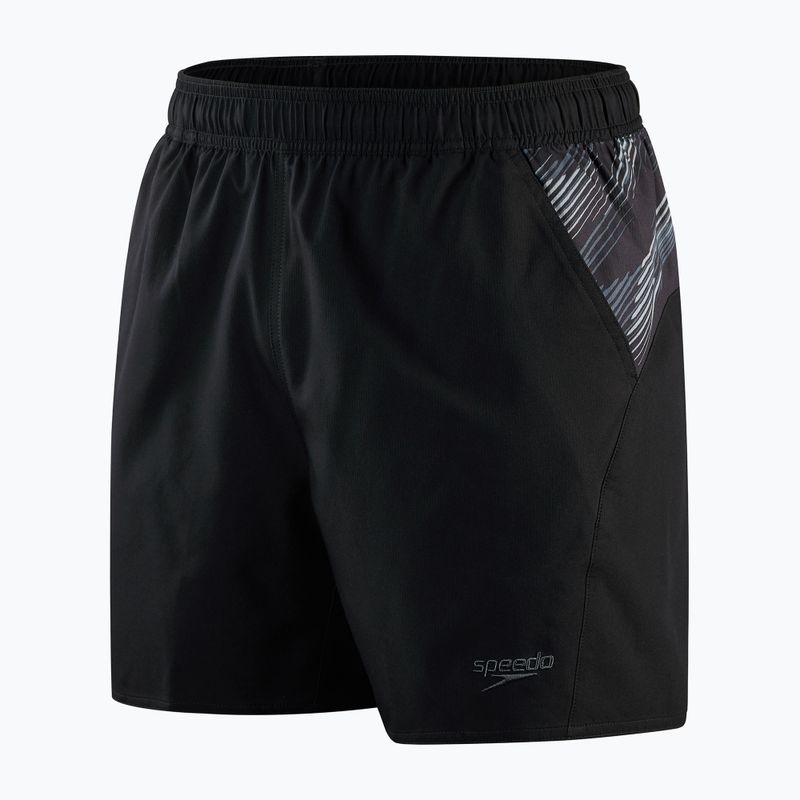 Speedo Sport 16" men's swim shorts black/usa charcoral/shark grey