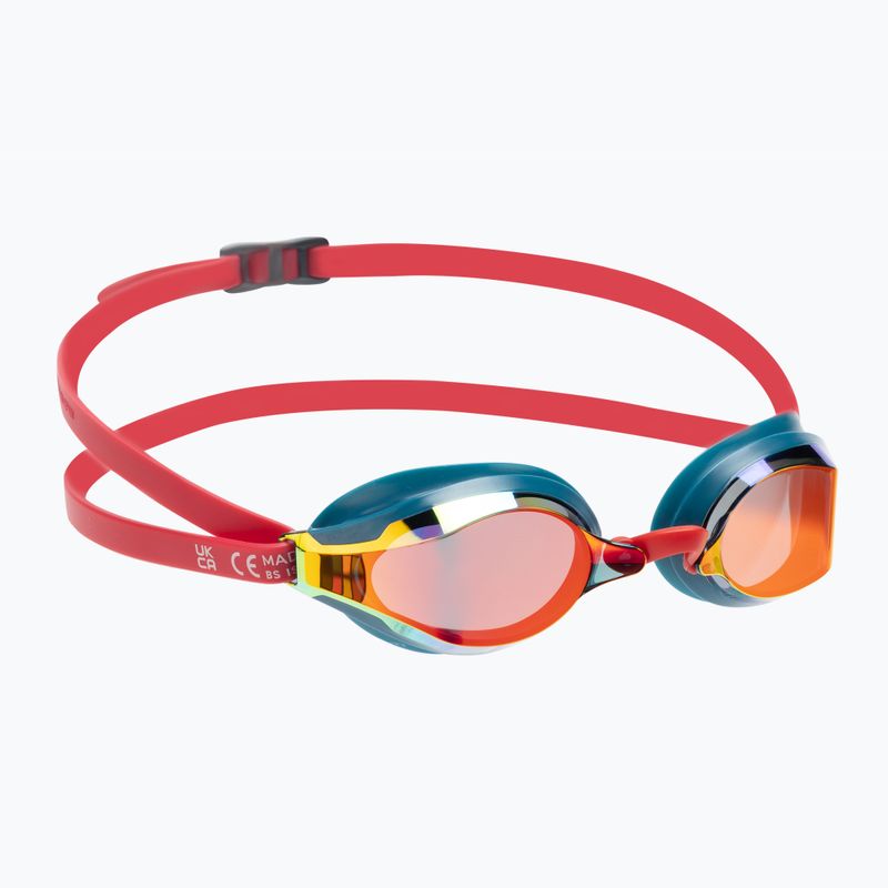 Speedo Fastskin Speedsocket 2 Mirror swim goggles phoenix red/nordic teal/fire gold 68-10897H216