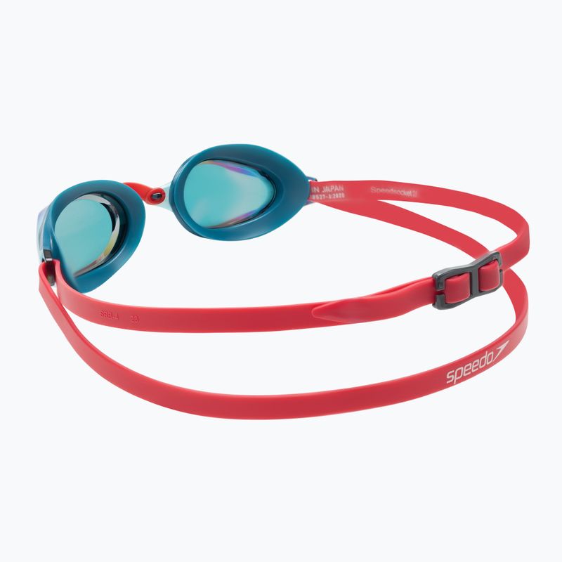 Speedo Fastskin Speedsocket 2 Mirror swim goggles phoenix red/nordic teal/fire gold 68-10897H216 4