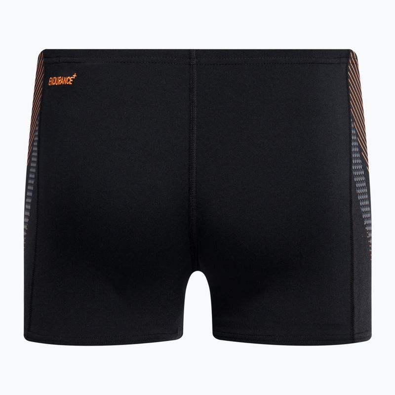 Men's Speedo Tech Panel Black/Papaya Punch/Usa Charcoal swim boxers 68-04510H054 2