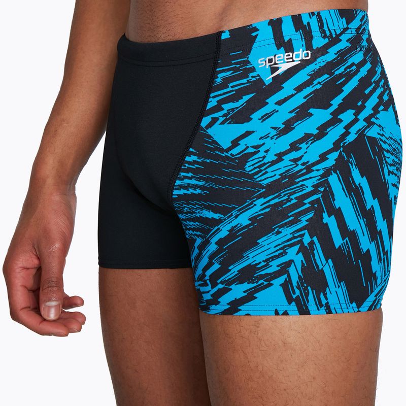 Men's Speedo Allover V-Cut Aquushort swim boxers D812 black 68-09734D812 4
