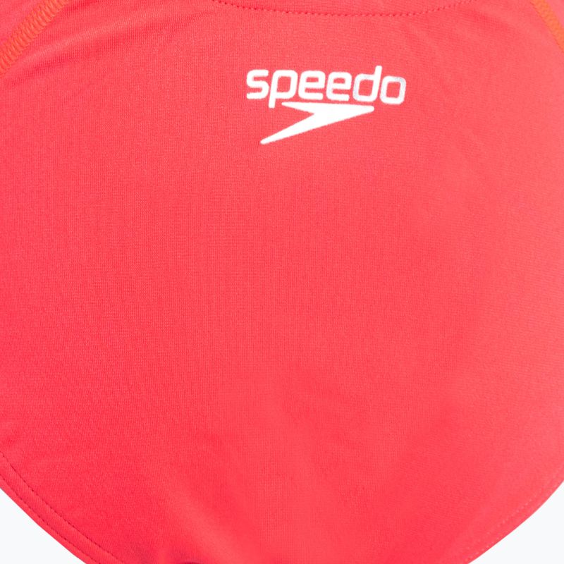Speedo Lane Line Back Solid pink 68-13441 children's one-piece swimsuit 3