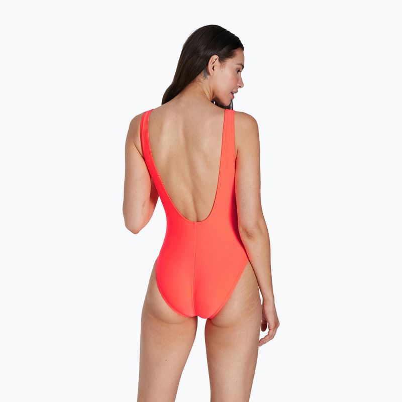 Women's Speedo Logo Deep U-Back one-piece swimsuit red 68-12369 7