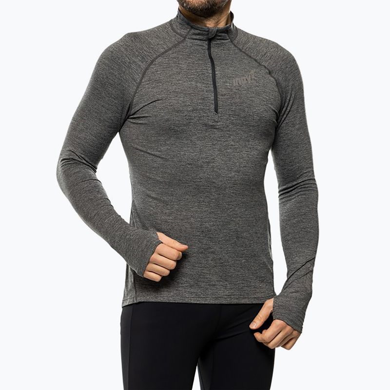 Men's Inov-8 Train Elite Mid Half Zip running sweatshirt dark grey