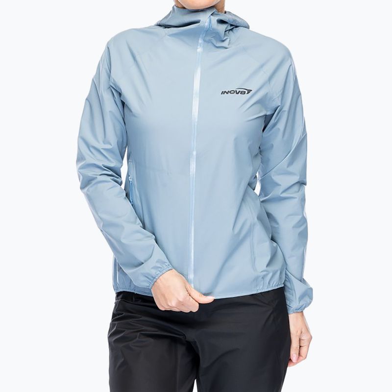 Women's running jacket Inov-8 Stormshell FZ V2 blue grey