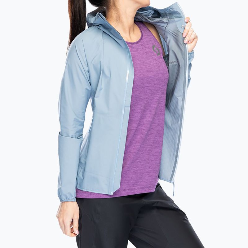 Women's running jacket Inov-8 Stormshell FZ V2 blue grey 6