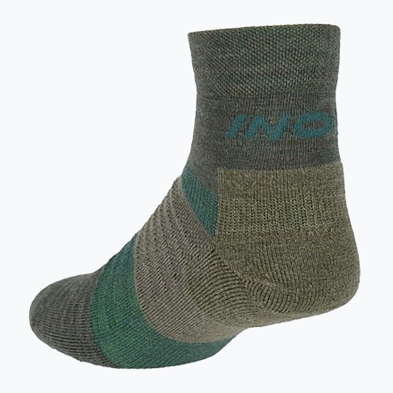 Inov-8 Active Merino dark green/melange running socks 4