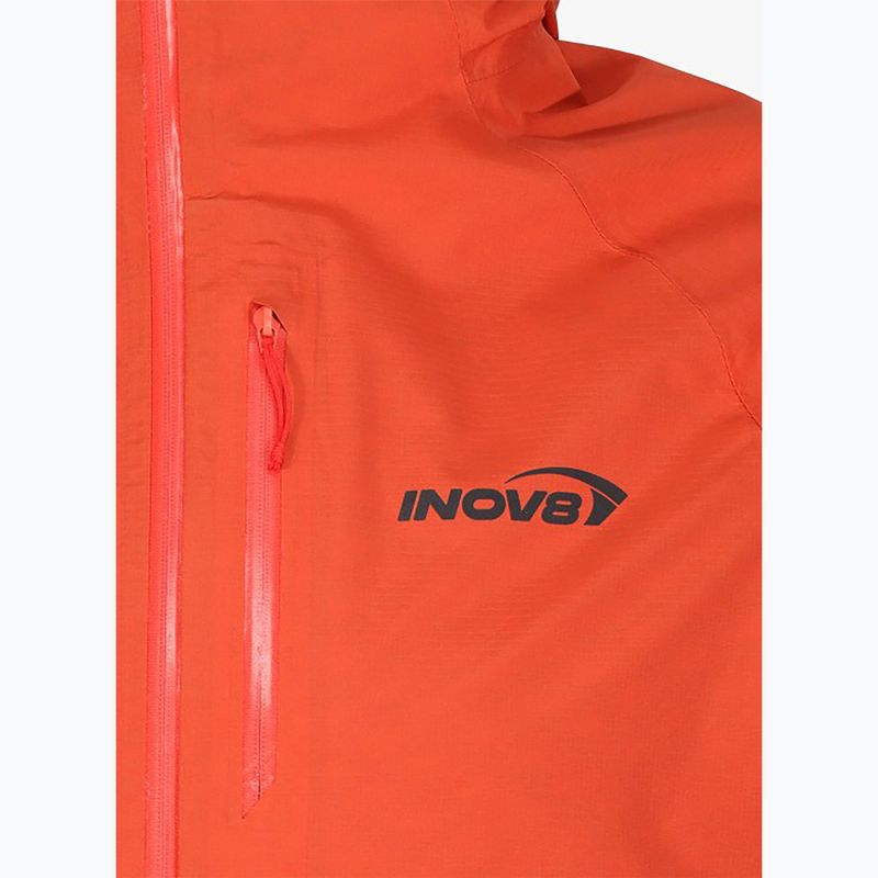 Men's Inov-8 Stormshell FZ V2 fiery red running jacket 5