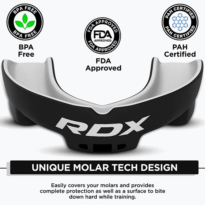 Children's mouthgard RDX Mouth Junior black/white 3