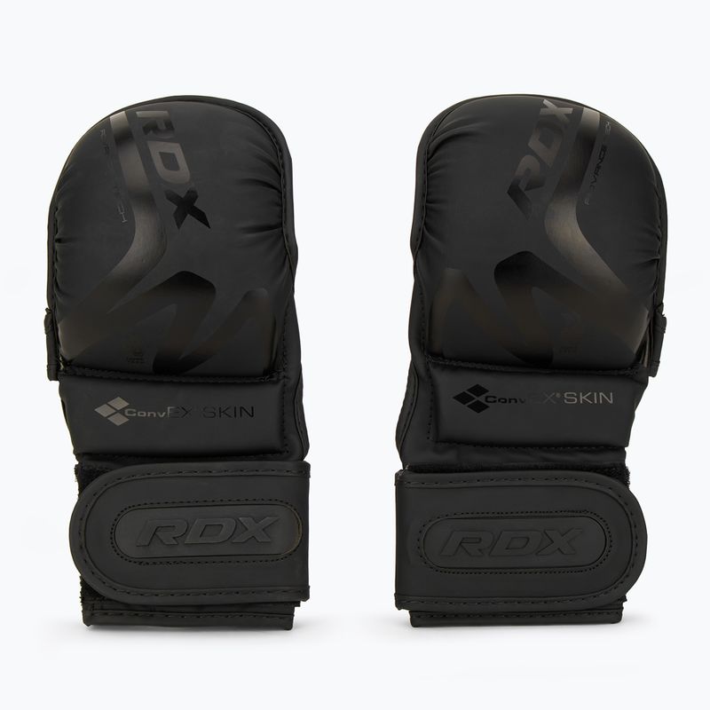 RDX T15 Noir Hybrid matte black grappling gloves 2
