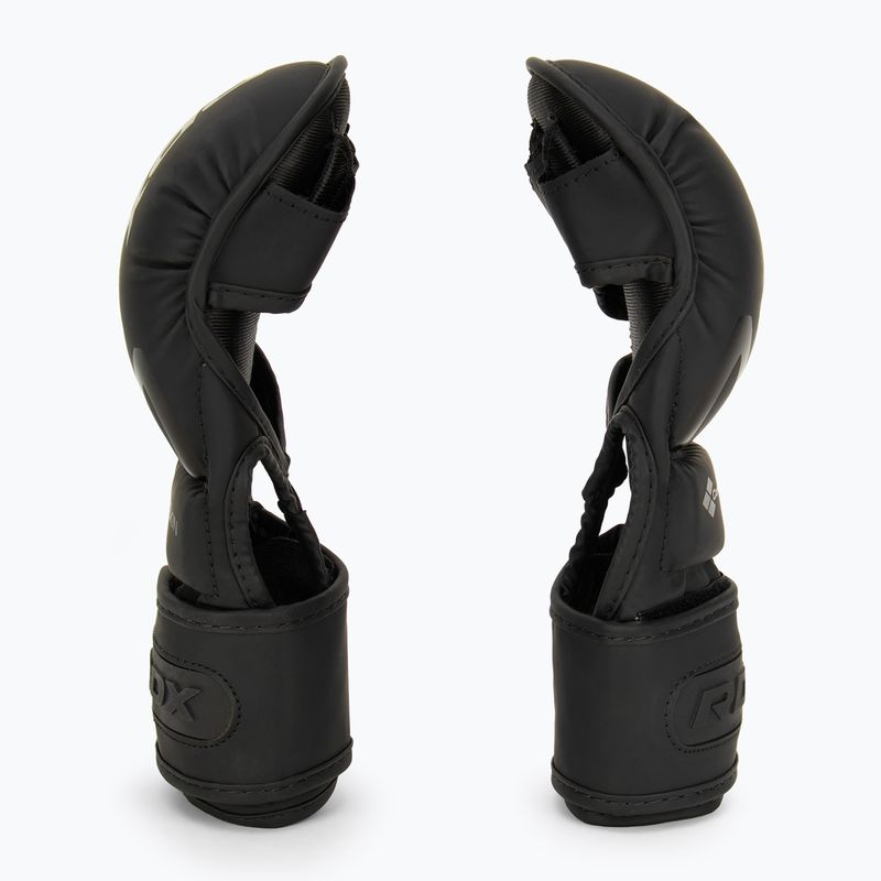 RDX T15 Noir Hybrid matte black grappling gloves 4