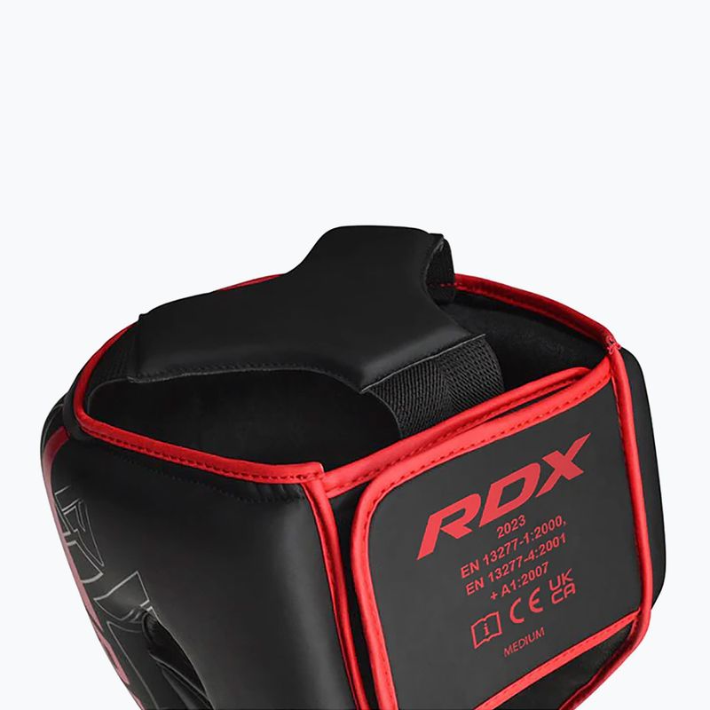 Boxing helmet RDX F6 Kara Head Guard red 3