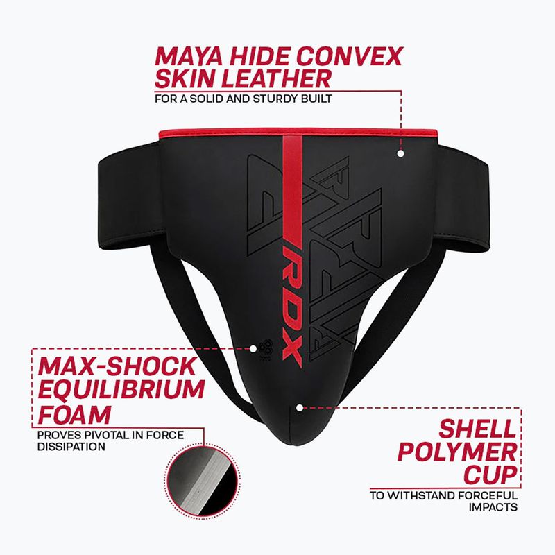 RDX Rex F6 Groin Guard matte red 5