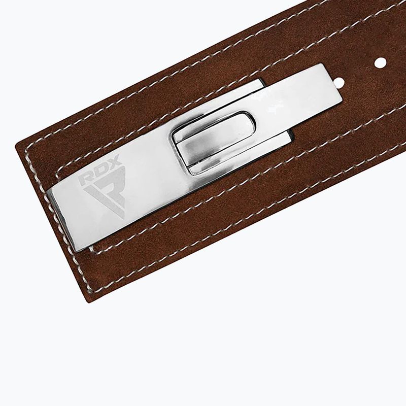 RDX Pro Liver Buckle Lth brown weightlifting belt 3