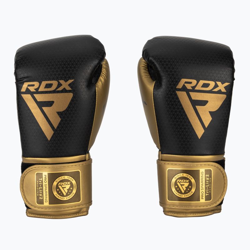 RDX L2 Mark Pro Sparring Boxing Gloves Hook & Loop golden 2
