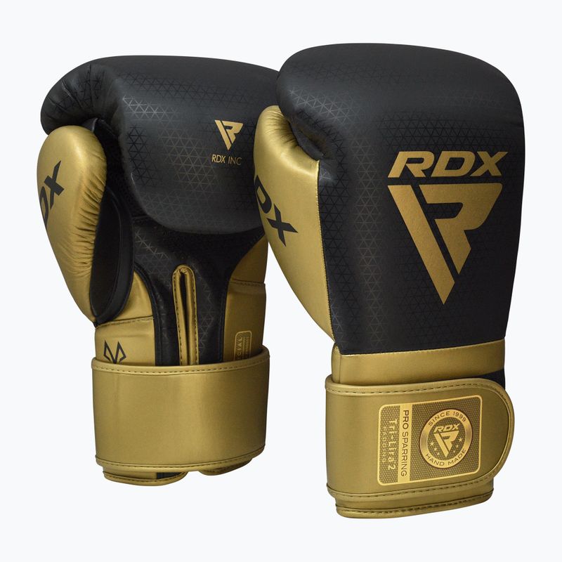 RDX L2 Mark Pro Sparring Boxing Gloves Hook & Loop golden 2