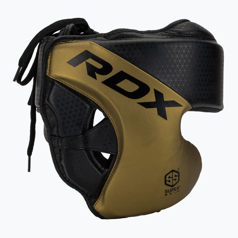 RDX L1 Mark Pro Cheek Boxing Helmet Training Head Guard golden 2