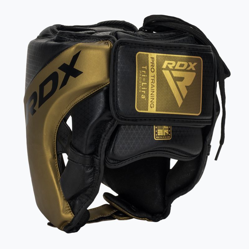 RDX L1 Mark Pro Cheek Boxing Helmet Training Head Guard golden 3