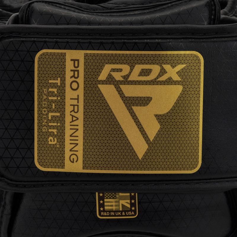 RDX L1 Mark Pro Cheek Boxing Helmet Training Head Guard golden 5