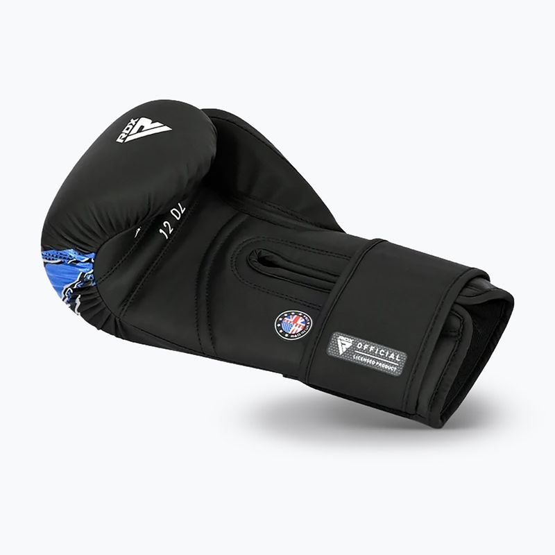 Boxing gloves RDX Boxing New Aura F17 black/blue 4