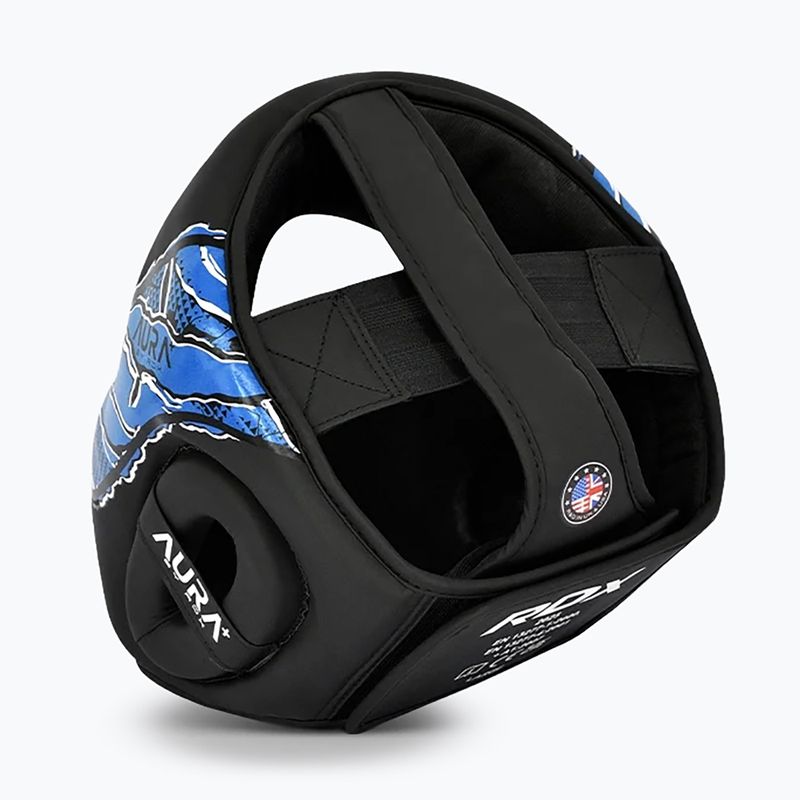 Boxing helmet RDX New Aura F17 Head black/blue 4