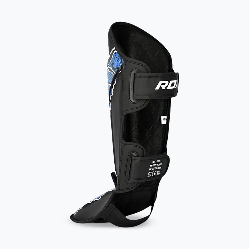 Shin and foot guards RDX Instep New Aura F17 Shin black/blue 5