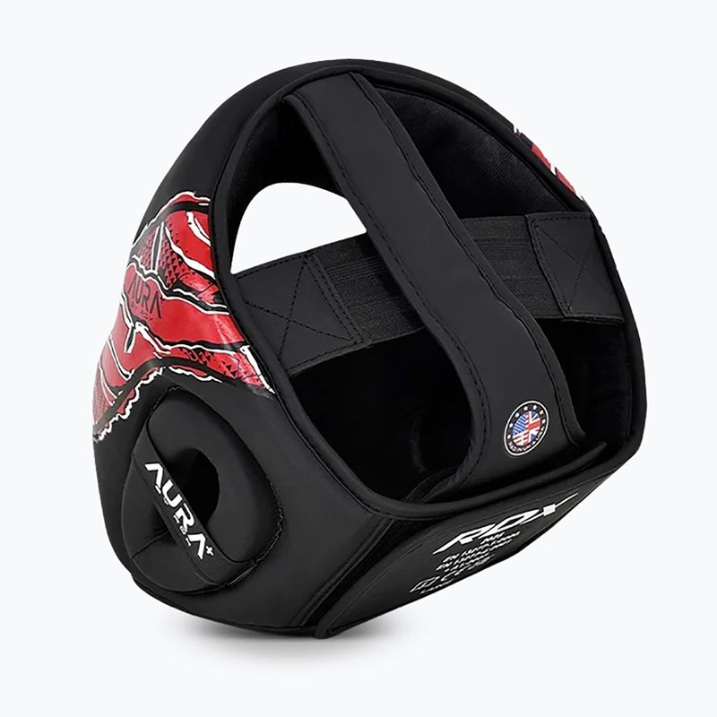 Boxing helmet RDX New Aura F17 Head black/red 4
