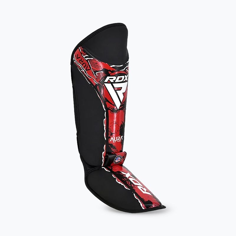 Shin and foot guards RDX Instep New Aura F17 Shin black/red 3