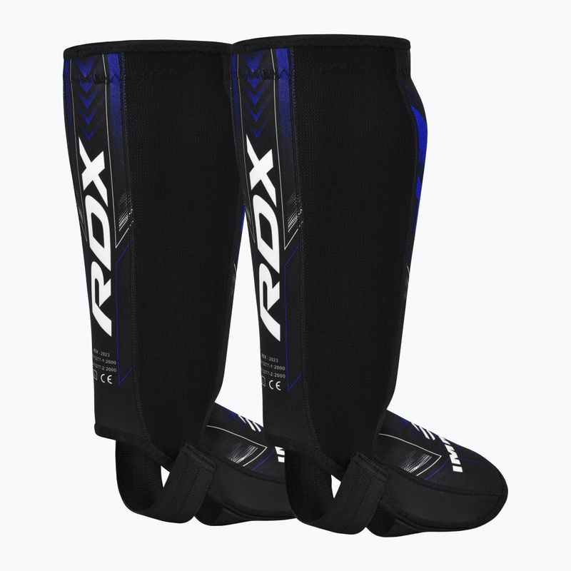 Shin and foot guards RDX IMMAF Approved Neoprene Shin Instep SGN-IMF-1U blue 3