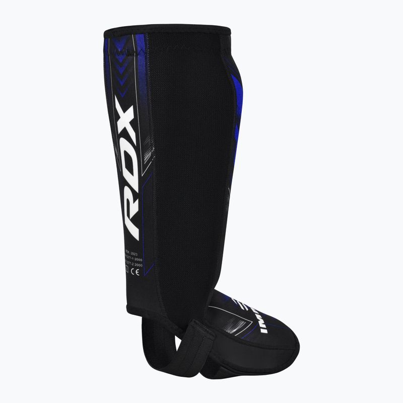 Shin and foot guards RDX IMMAF Approved Neoprene Shin Instep SGN-IMF-1U blue 4