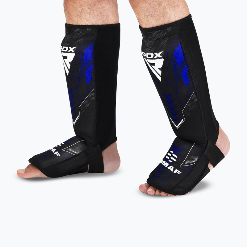 Shin and foot guards RDX IMMAF Approved Neoprene Shin Instep SGN-IMF-1U blue 7