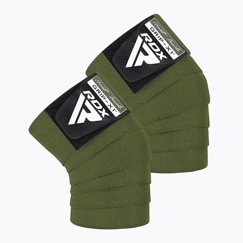 RDX Compression Elasticated Knee Wrap army green