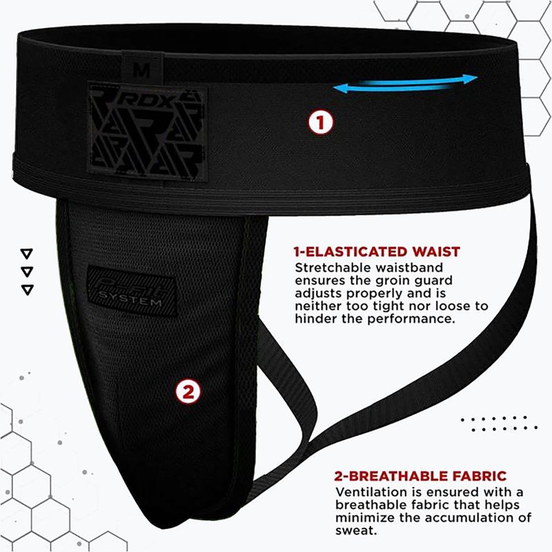 Groin guard RDX Groin Guard Supporter H1 full black 4