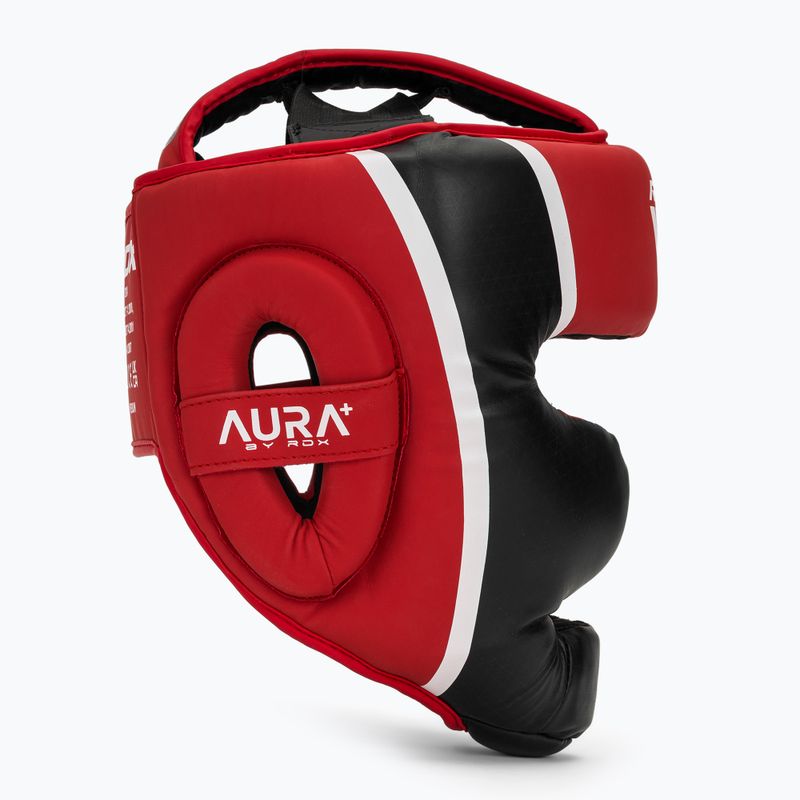 RDX Head Guard Aura Plus T-17 red boxing helmet 2
