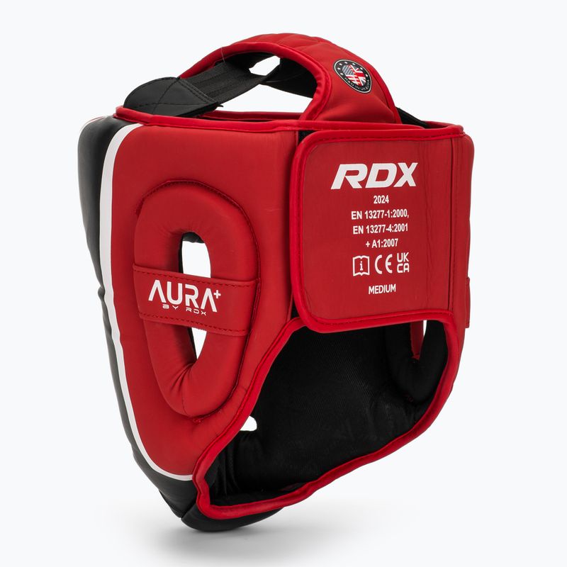 RDX Head Guard Aura Plus T-17 red boxing helmet 3