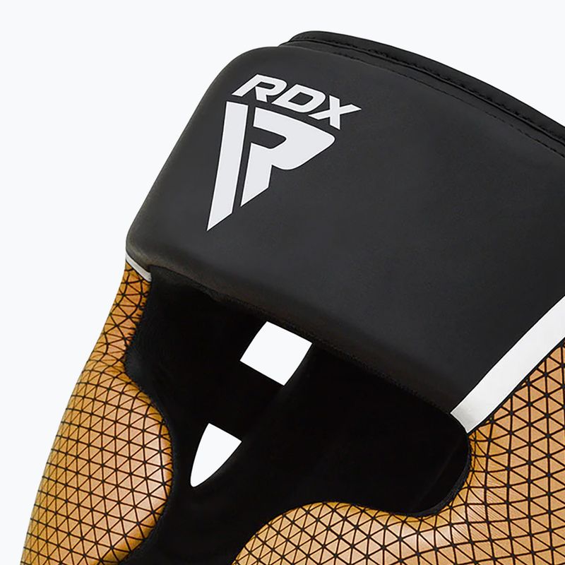 RDX Head Guard Aura Plus T-17 golden boxing helmet 4