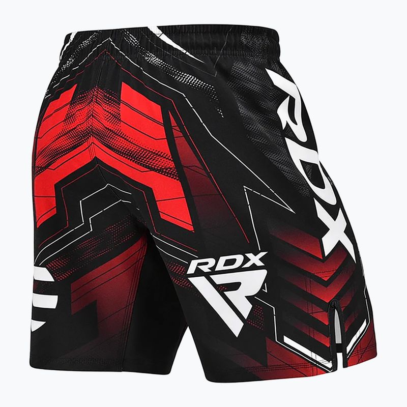 Men's training shorts RDX IMMAF Approved MMA Fight & Training red 3