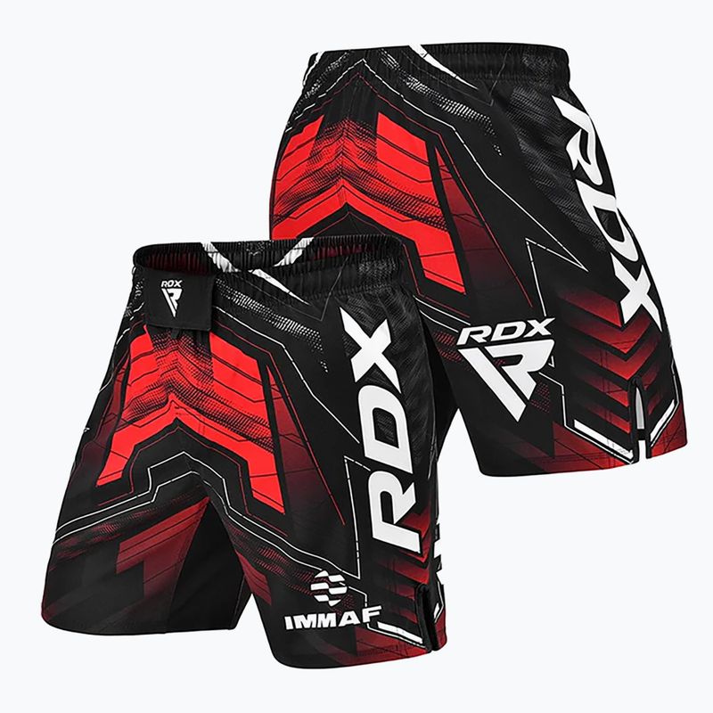 Men's training shorts RDX IMMAF Approved MMA Fight & Training red 5